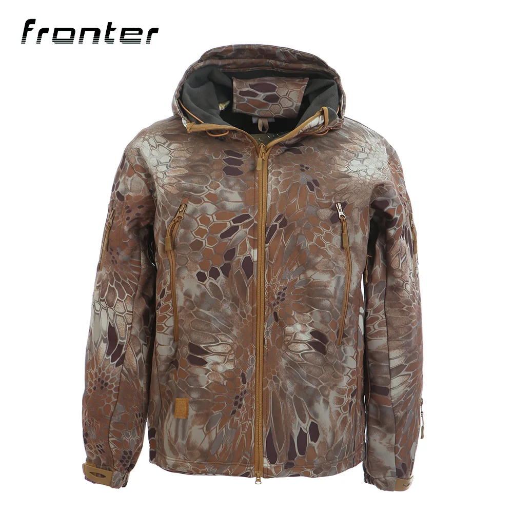 Outdoor Hunting Waterproof Jacket Softshell With Fleece Lining Men's ...