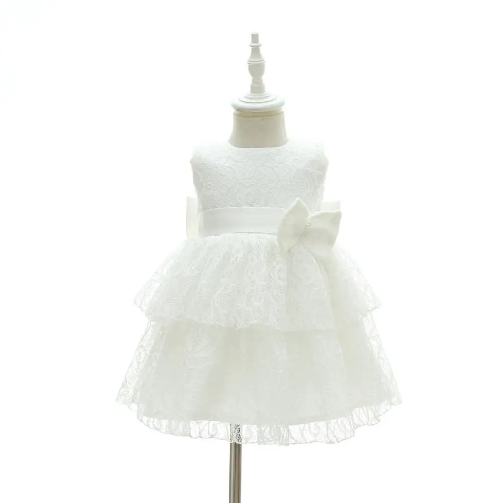 Hyd85 White Flower Infant Dress Princess Baby Christening Dress
