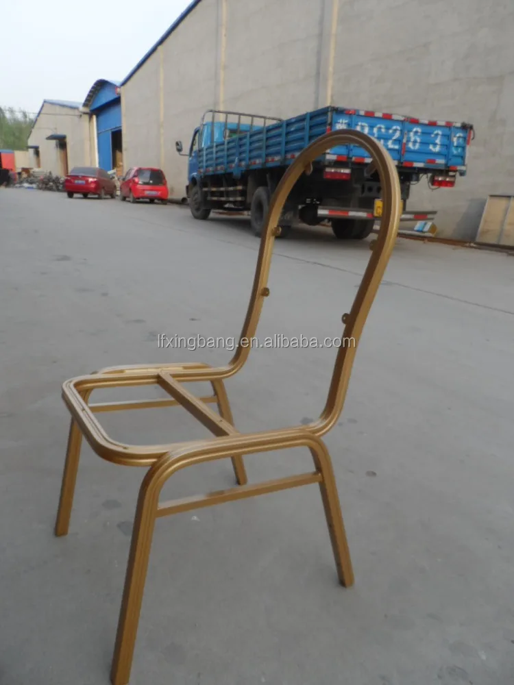 
Classic aluminum Stacking red metal hotel price steel dining banquet chair 