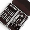Top quality stainless steel nail set manicure tools wholesale manicure and pedicure set kit with customized logo