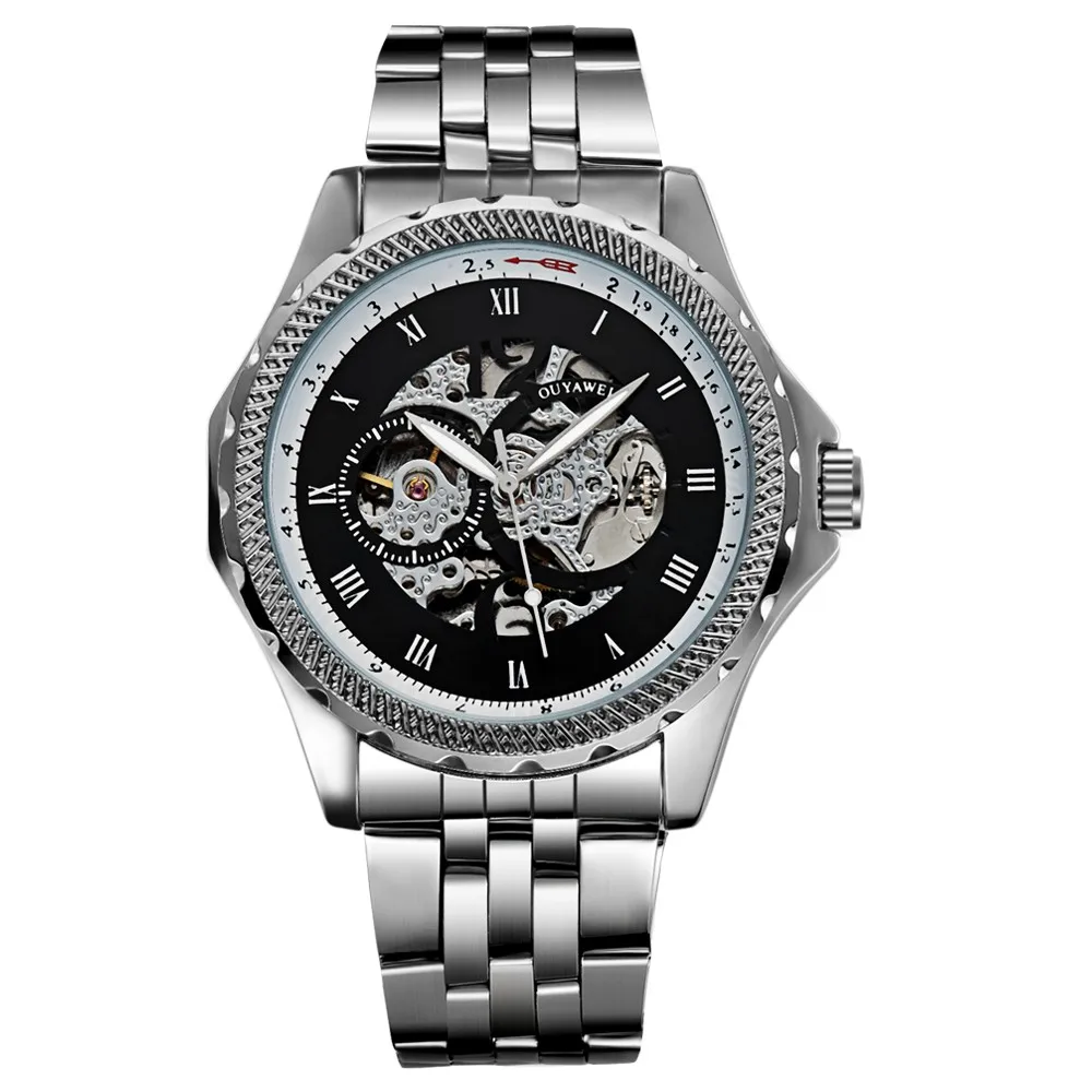 ouyawei luxury custom logo water-resistant stainless steel strap