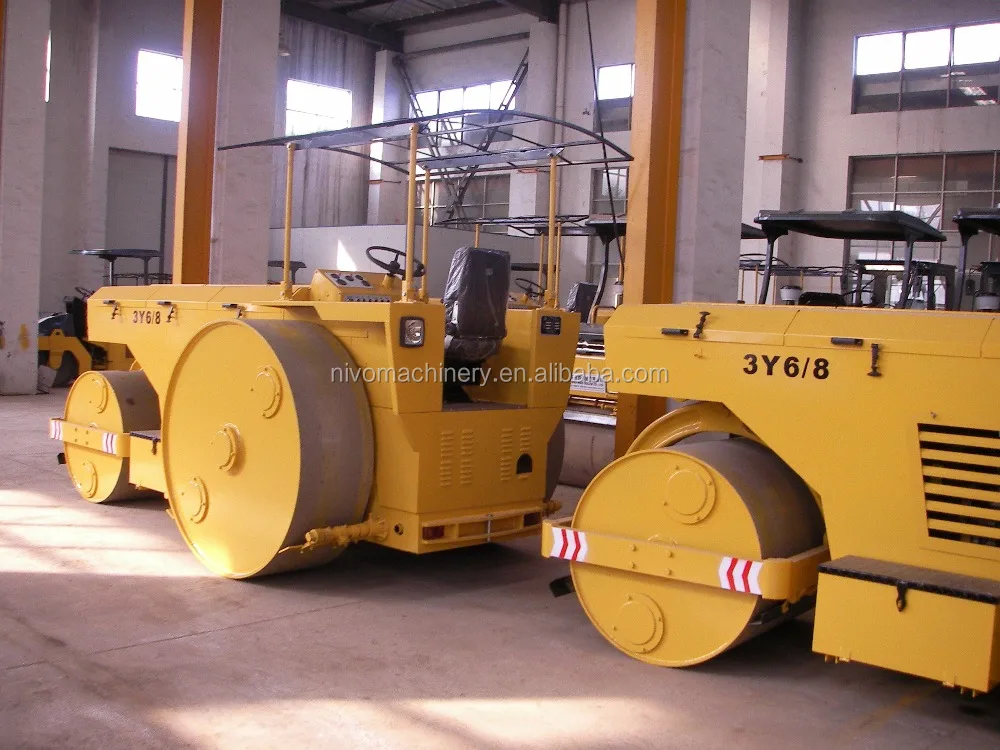 3y6/8 6 Ton Three Wheel Static Road Roller Compactor Mini Vibratory