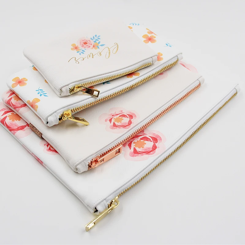

custom pu leather coin purse pencil case makeup pouch bag