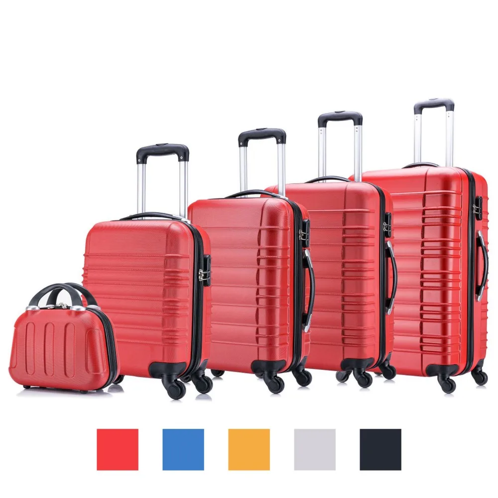 Hardside Luggage Cabina Maleta 5pcs Set Abs Suitcase Buy 5pcs Mala