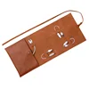 Eco friendly Roll up Style Earphone Storage Bag Leather Data Line Storage for Sale