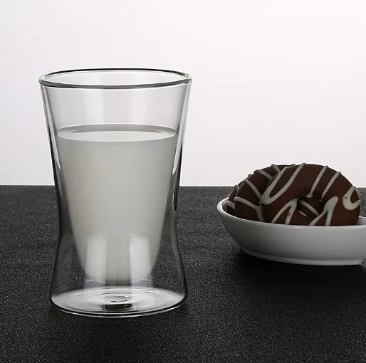 Glass Coffee Cup Heat Resistant Double Wall Glass Cappuccino Latte Cup Mug Handmade Double Wall