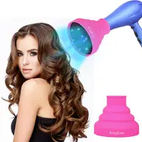 

large universal attachment Silicone foldable portable collapsing hand curls Hair blow dryer diffuser for curly and natural hair