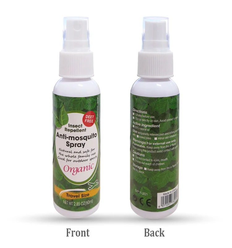 
Extra BONUS free mosquito patches deet free protection mosquito pump spray for family 