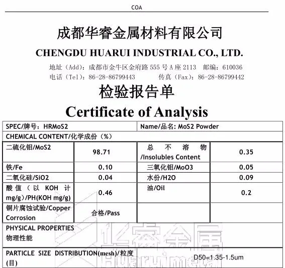 molybdenum disulfide MoS2