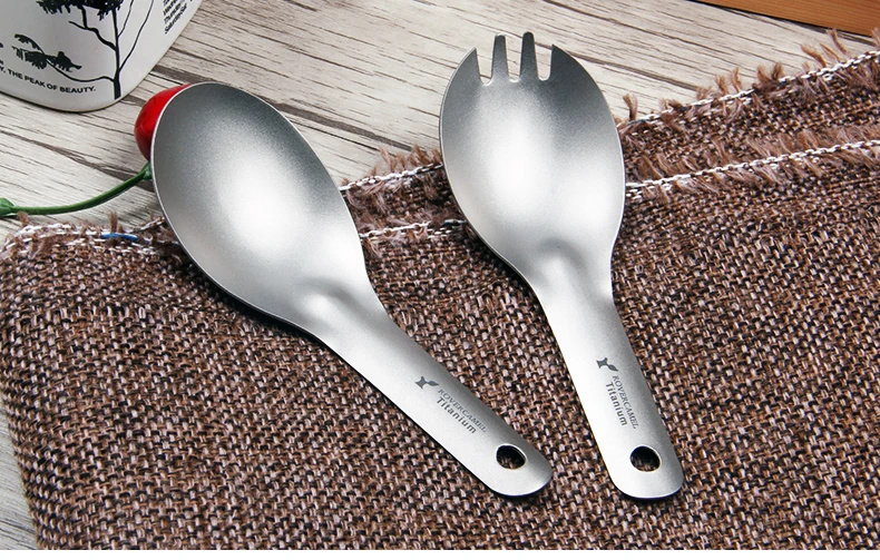 Camping Outdoor Mini Spoon Titanium Fork Ultralight Custom Spoon