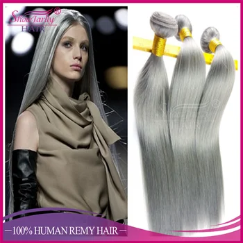 Russian Slavic Angels Darling Weaving Human Hair Extensions Silver