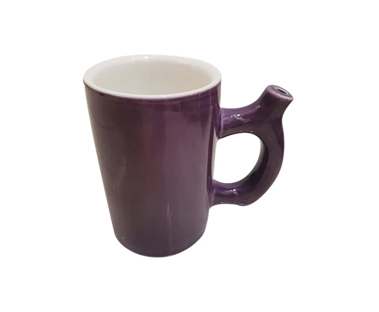 factory price Ceramic Type cheap ceramic mugs smoking pipe wake and bake pipe mug CIGAR SMOKER COFFEE MUG