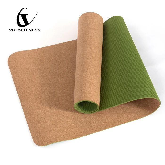 

Extra Thick Custom Print TPE Cork Eco Friendly Yoga Mat, Acceptable to a variety of colors to made order