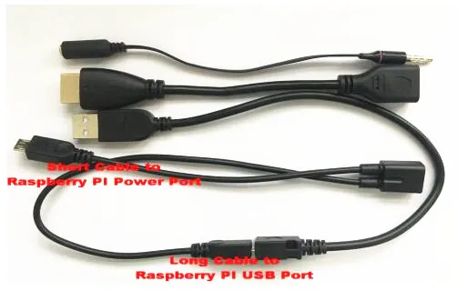 Raspberry pi 3 cabos conjunto para estação de doca neogeo x