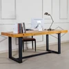 Factory hot sale table german weathered oak chunky dining furniture