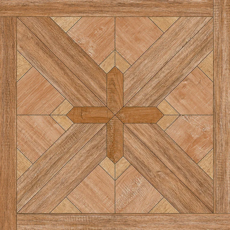 60*60cm antique bathroom wood mosaic floor tile