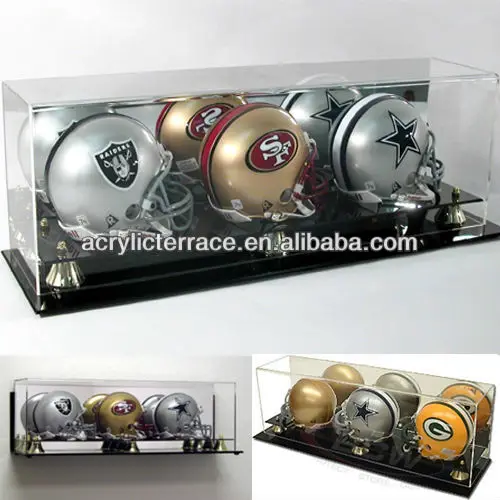 Vanjin 3 football helmet display case