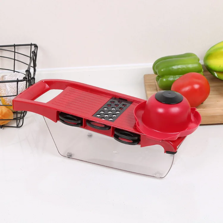 

Vegetable Fruit Slicer Chopper Slicer Multifunction Vegetable Slicer Shredder, Red