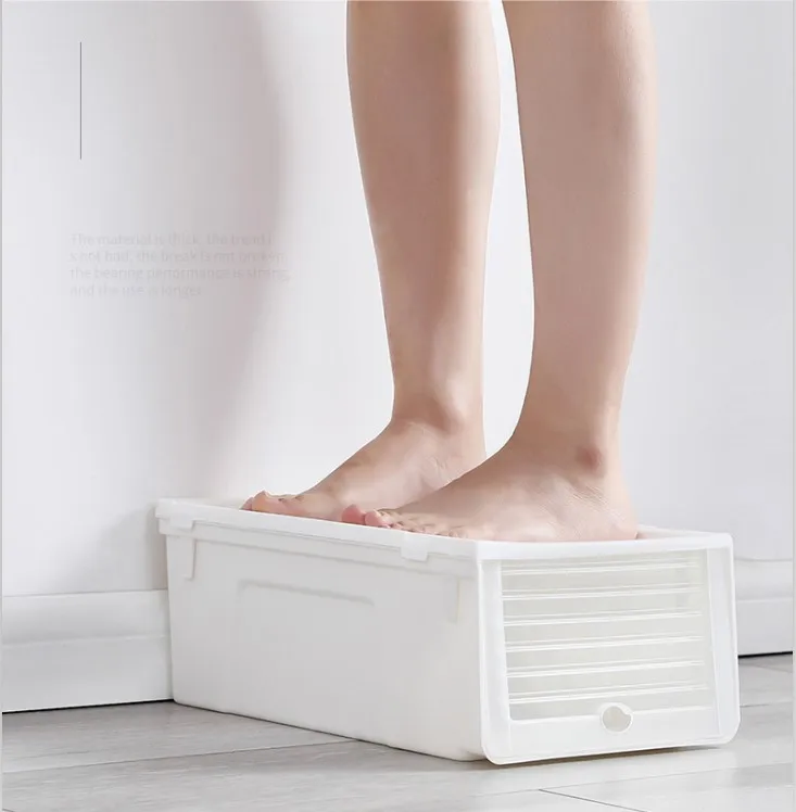 Home Storage Container Transparent Plastic Stackable Shoe Box