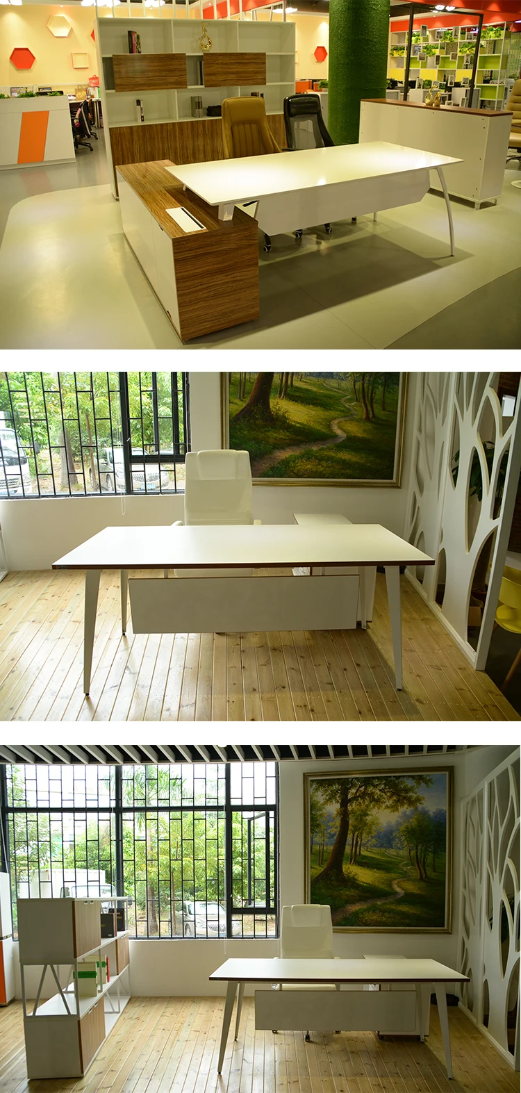 2018 Nueva Moderno Escritorio De Oficina De Madera Escritorio De