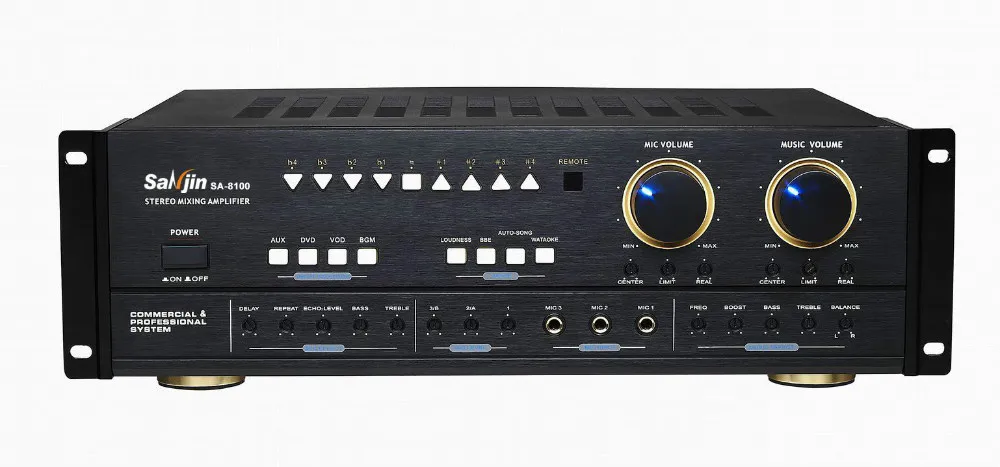 professional karaoke amplifier with digital echo