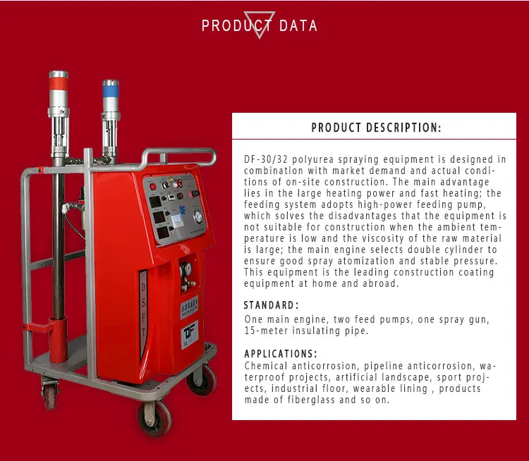 Good Quality Easy Cleaning Used Polyurea Spray Machine