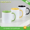 Good quality Sublimation Inner & Handle Color heat press 11oz Mugs with Different Colors