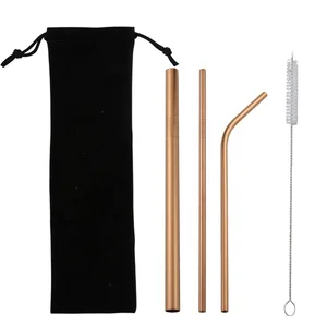 Image of High Quality Wholesale Reusable Filter Colorful Reusable Straws Metal
