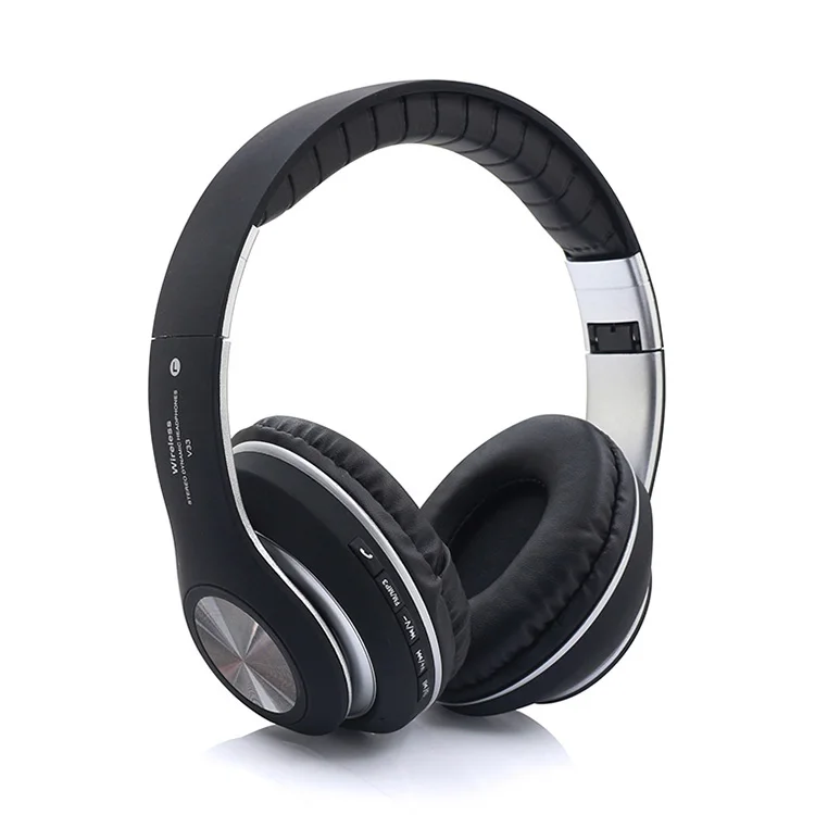 

New FM Radio with Microphone Wireless Earphone BT Headphone, Black,red,blue,brown