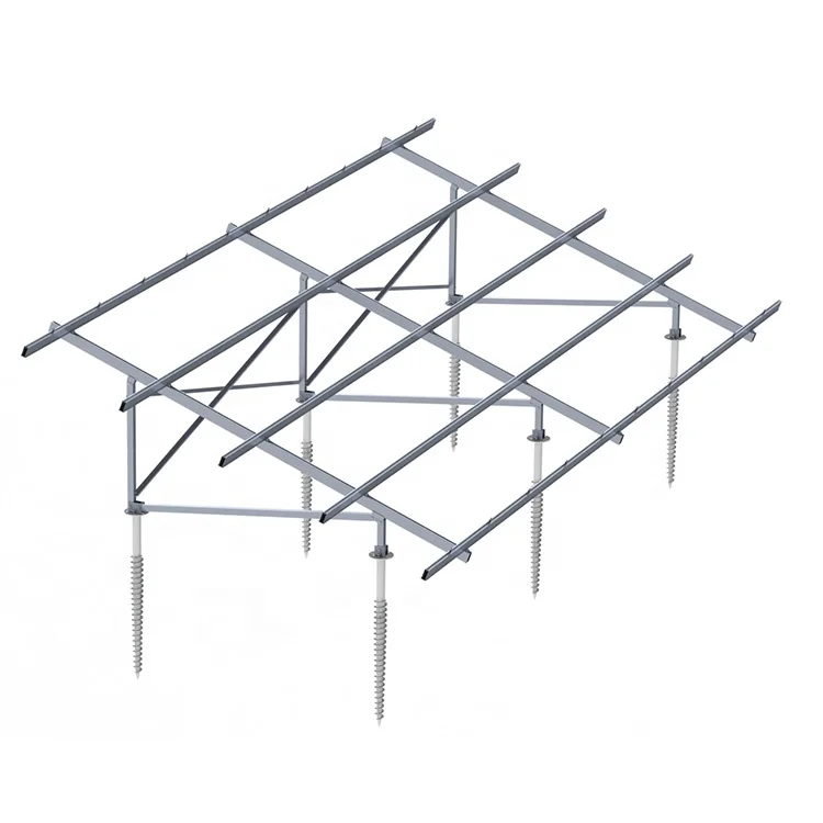 
Customized solar power plant 1mw ground anchor mount solar racking systems 