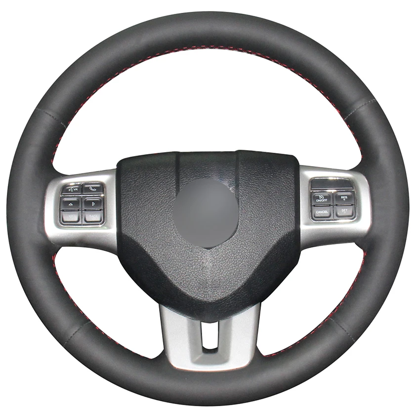 

Design Your Own Unique Hand Sewing Black Artificial Leather Steering Wheel Cover for Dodge Grand Caravan Journey Avenger Durango