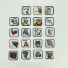 Animal Square Cartoon Fabric Patch Embroidery Iron on Patches For Clothing DIY Decoration Clothes Stickers Applique Badge