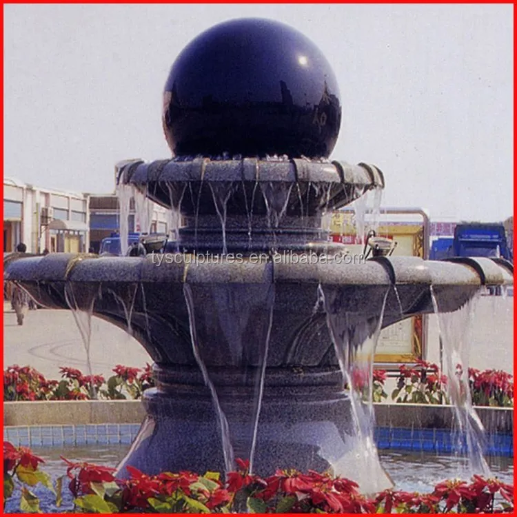 Large Outdoor Stone Spinning Fountain Marble Floating Ball Water