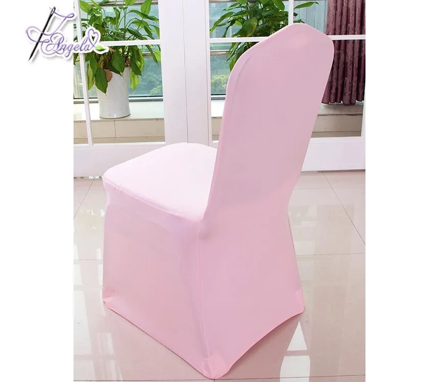 Pink Polyester Lycra Chair Cover Blush Pink Chair Hoods For Banquet
