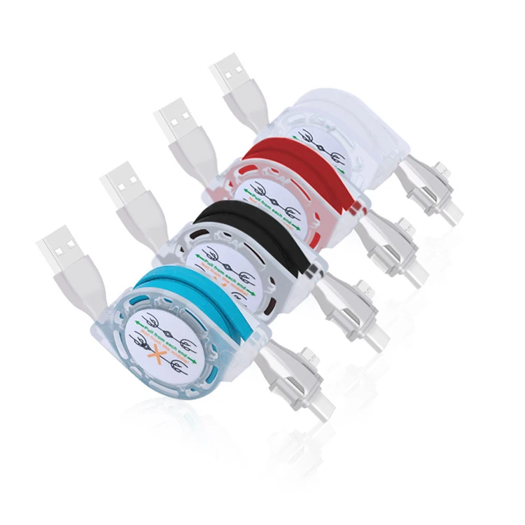 

Mobile Charger Wire wholesale charging cable 3 in 1 USB 2.0 for All Micro Usb Mobile Phone 4 Colors Available 100 Pcs Bewin