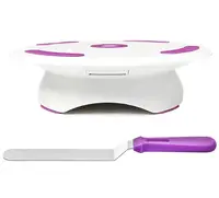 

Plastic adjustable cake turntable/plastic tilting cake stand for cake decoration