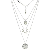 

Womens Jewelery Sunflower Crystal Silver Dainty Chain Necklace