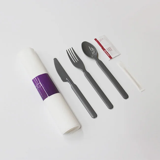 6 In 1 Disposable Airline Plastic Cutlery Set For First Class Buy Airline Plastic Cutlery Set