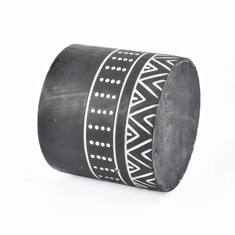 Cylinder marble ceramic votive candle jars customized candle vessel home decor wholesale