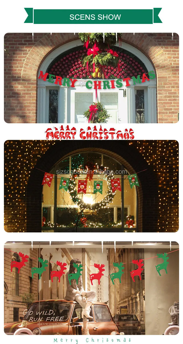 Outdoor Advertising Banner Merry Christmas Decorations Christmas Flag