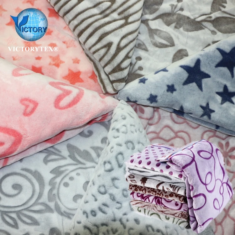 100 Polyester 3d Full Back Embossed Printed Clipping Carving Flannel