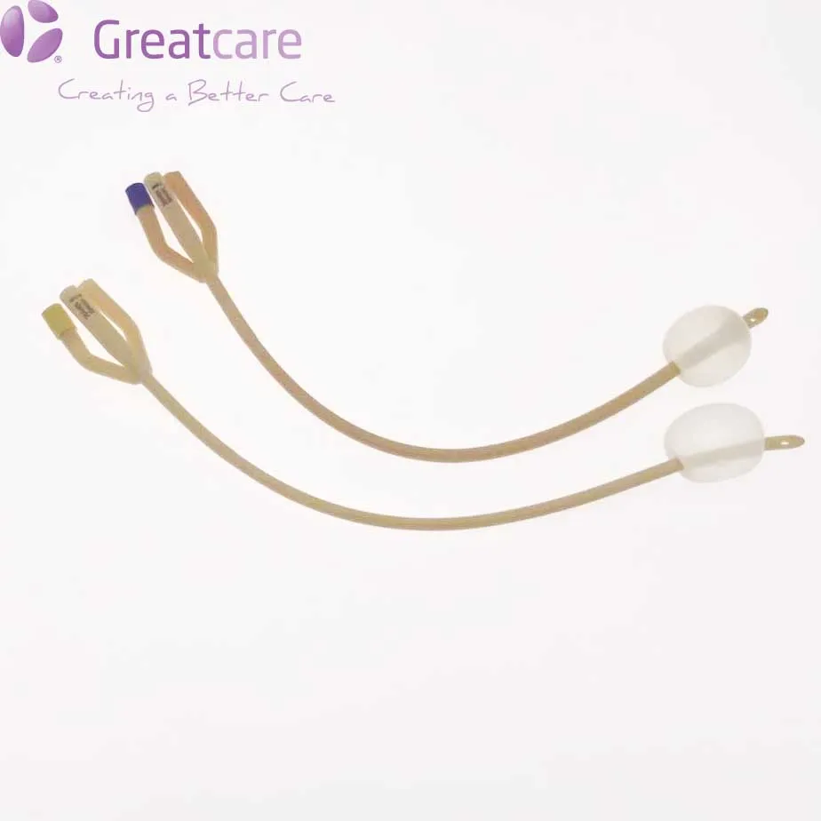 
Greatcare medical Hydrophilic Latex Foley catheter 2/3 way (Rubber/Plastic Valve) 