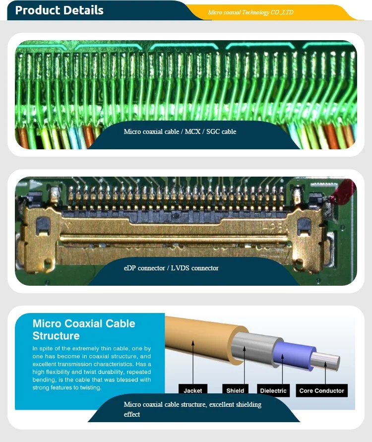 Odm Lvds 10 60 Pin Lcd Screen Led Converter Lvds Cable Cable Assemblies Used Orignal Brand