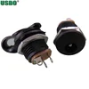 High Quality 3Pins 2.1mm Panel Mounting Waterproof Dc Power Jack Socket