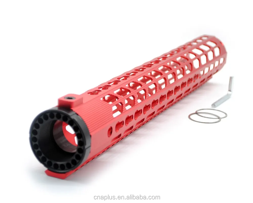 

Red 15 Inches Ultralight Free Float Keymod Handguard for .308/7.62 Rifle Rail Mount System fits AR-10 and DPMS LR_308