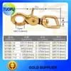 Hot sale solid brass trigger snap hook for handbag Brass dog leash snap hook 5015B keychain hook