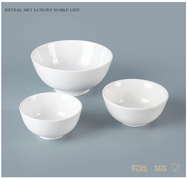 Durable Chinese Ceramics White Dinner Bowl Buy Durable White