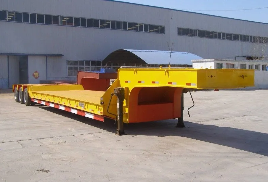 3 axles 60tons heavy duty wheelloader transport