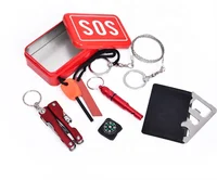 

2019 new product travel camping outdoor Survive Tool SOS survival kit with Swiss knife flashlight first aid
