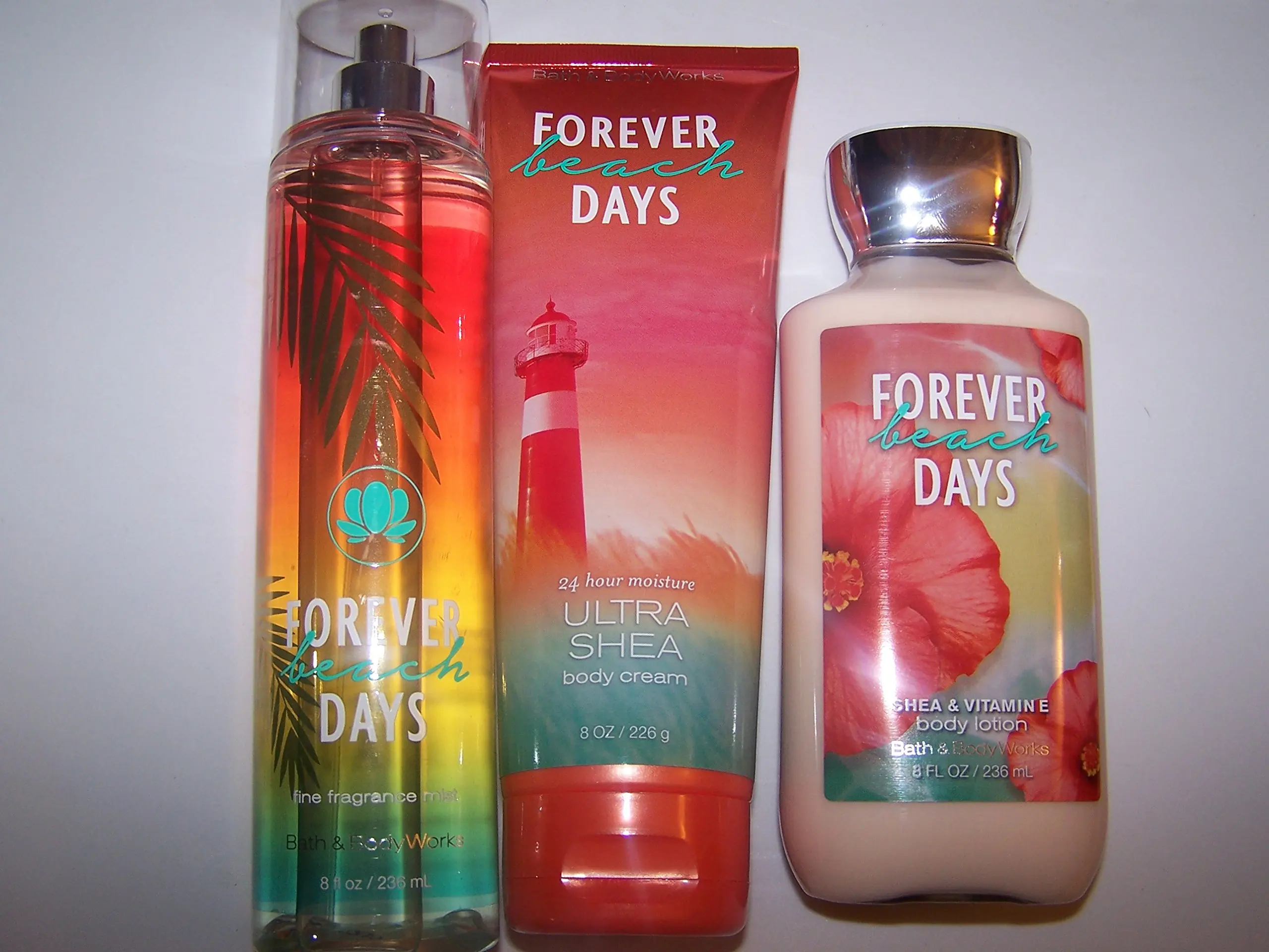 Buy 3 Pc Bath Body Works Forever Beach Days Fragrance Gift